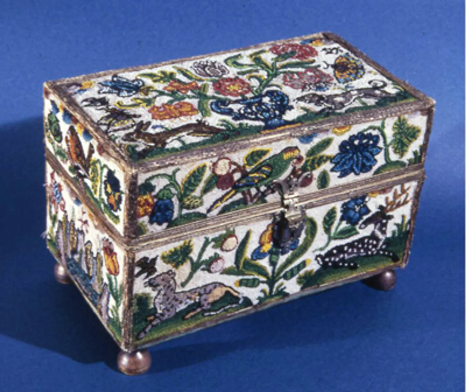 Cabinet or Box Depicting Animals. Insects, and Flowers