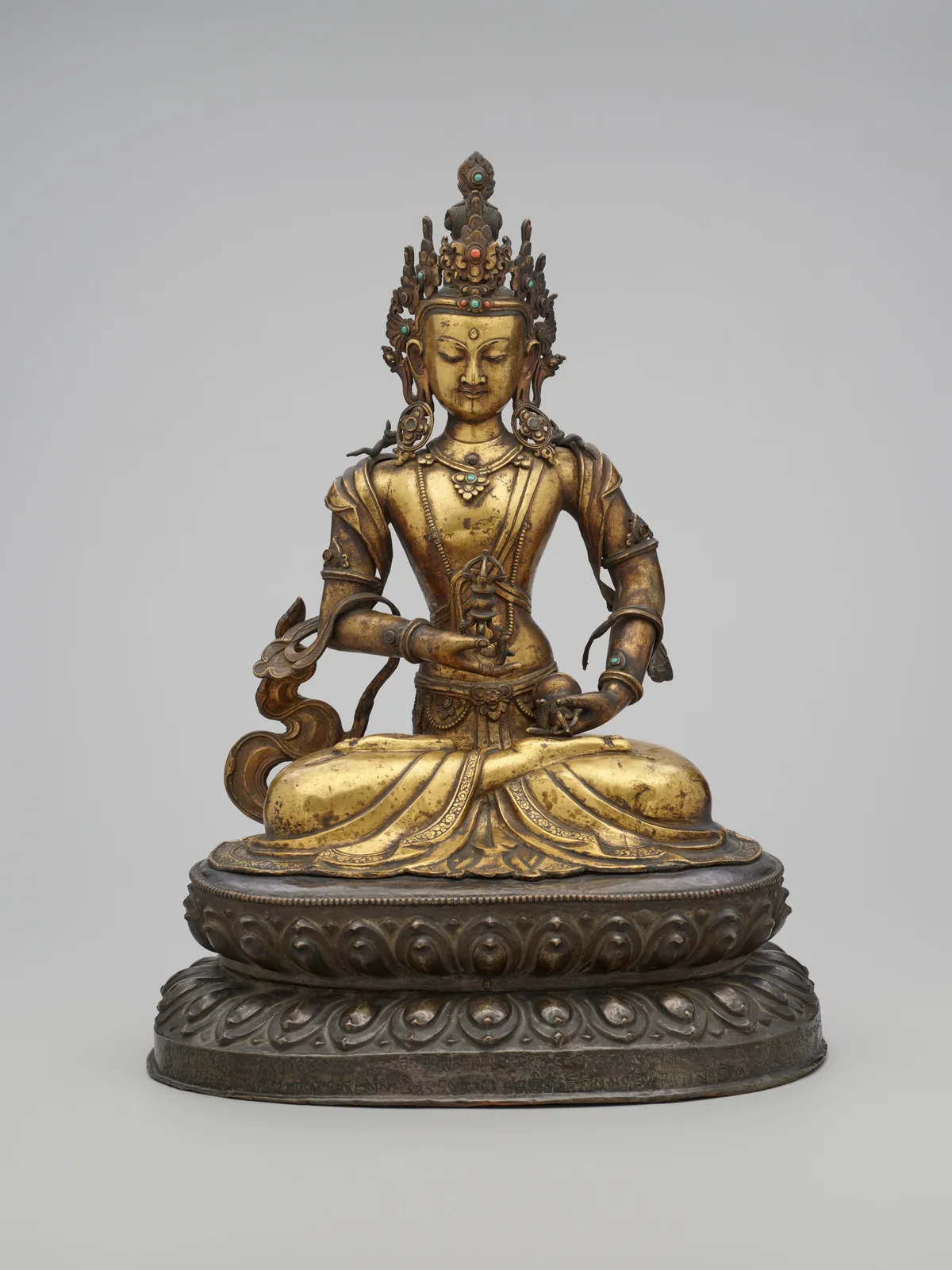 Buddhist Deity Vajrasattva with Bell (Ghanta) and Thunderbolt (Vajra)