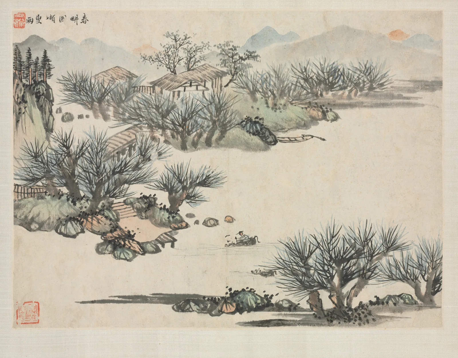 Landscape Album in Various Styles: Spring Plowing