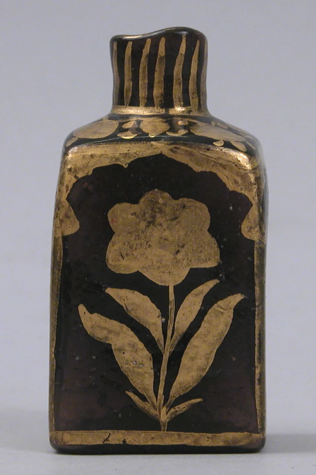 Bottle with Gilded Flowers