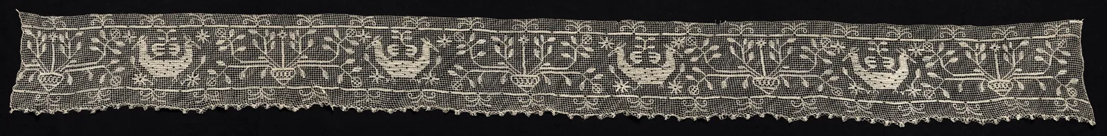 Border with Double-Headed Birds and Vases with Vines and Flowers