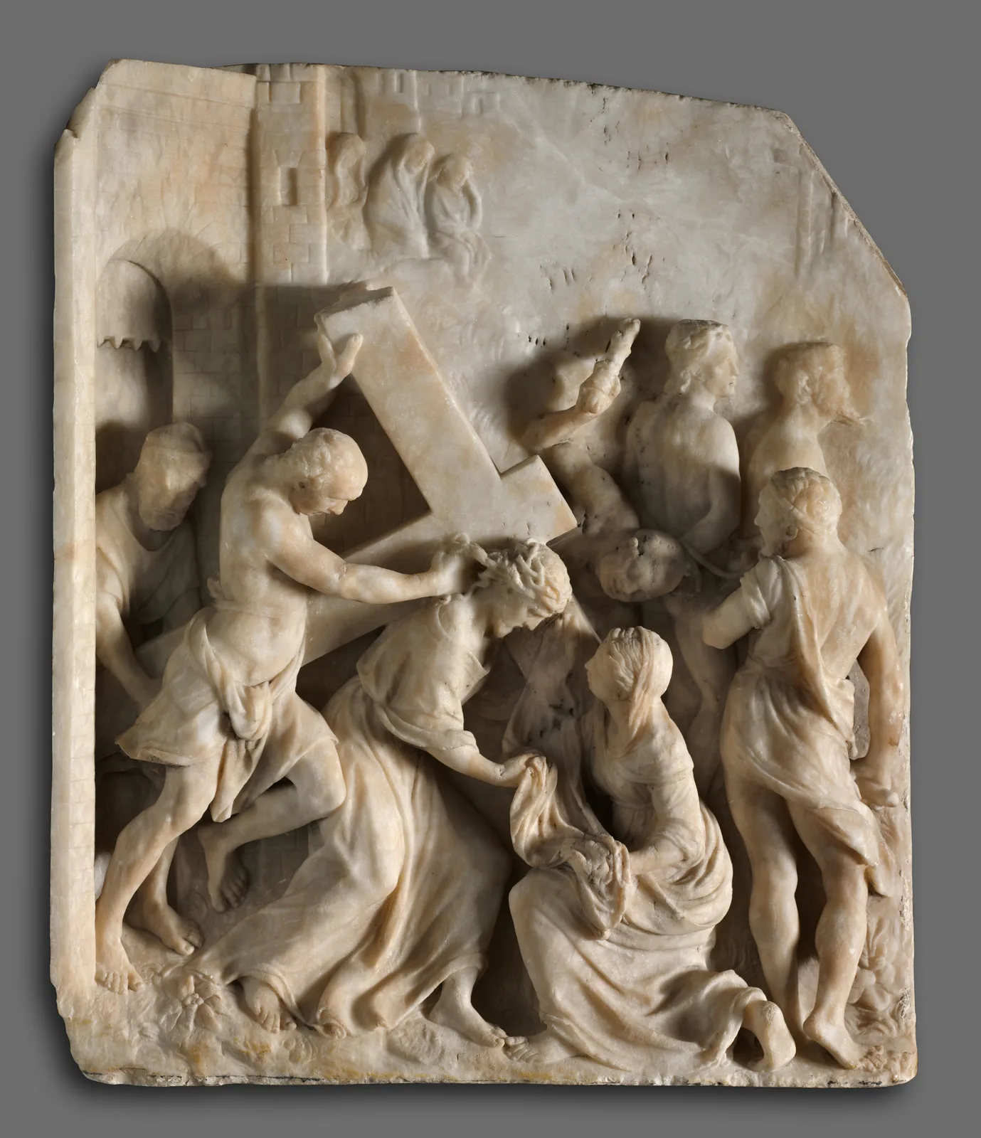 Christ Carrying the Cross with Saints Simon and Veronica