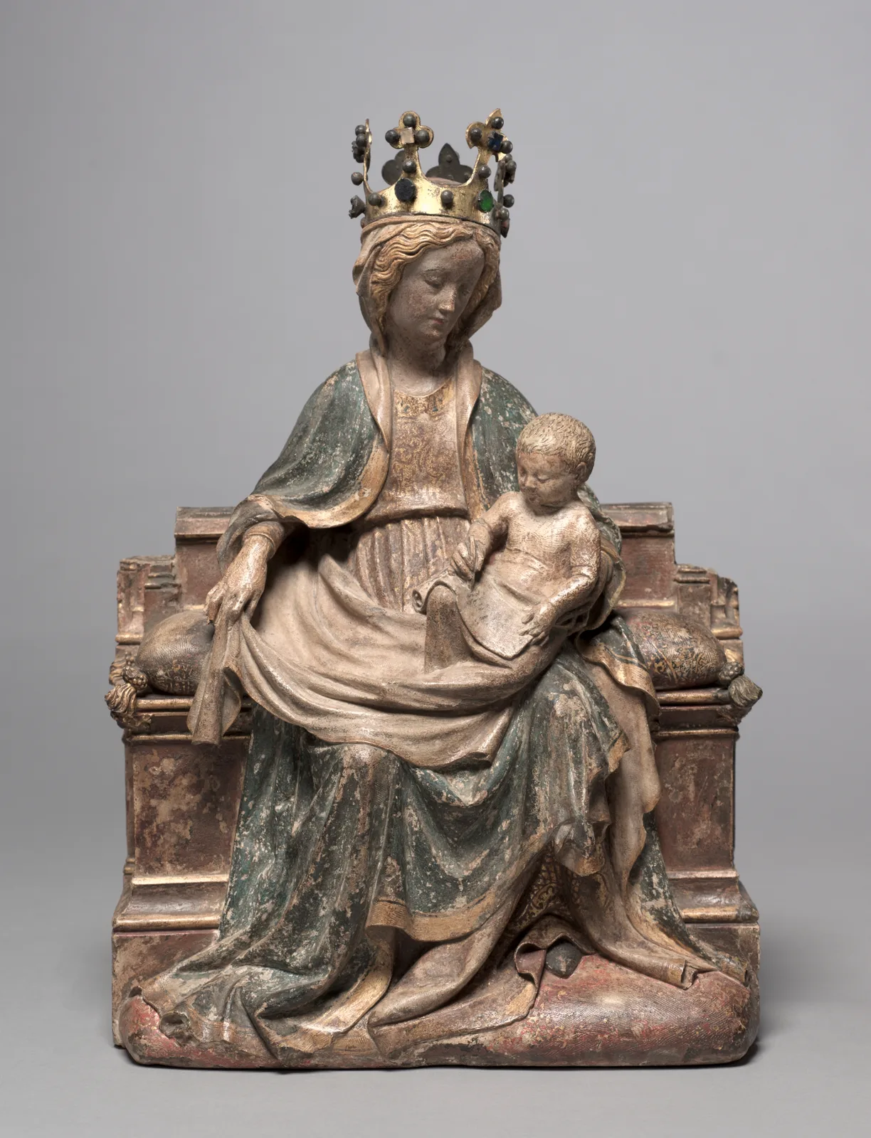Enthroned Virgin with the Writing Christ Child