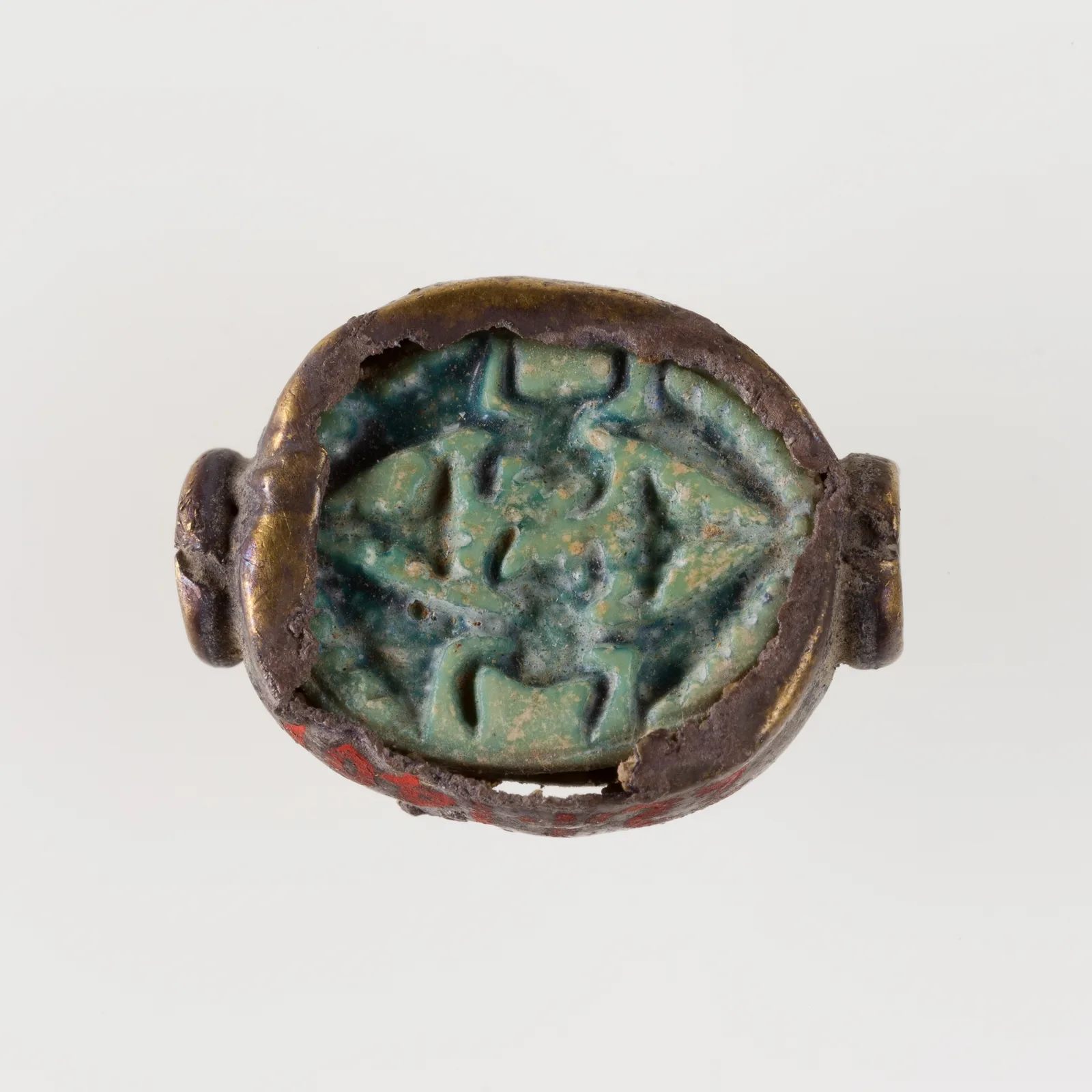 Scarab Decorated with Papyrus and Winged Beetles
