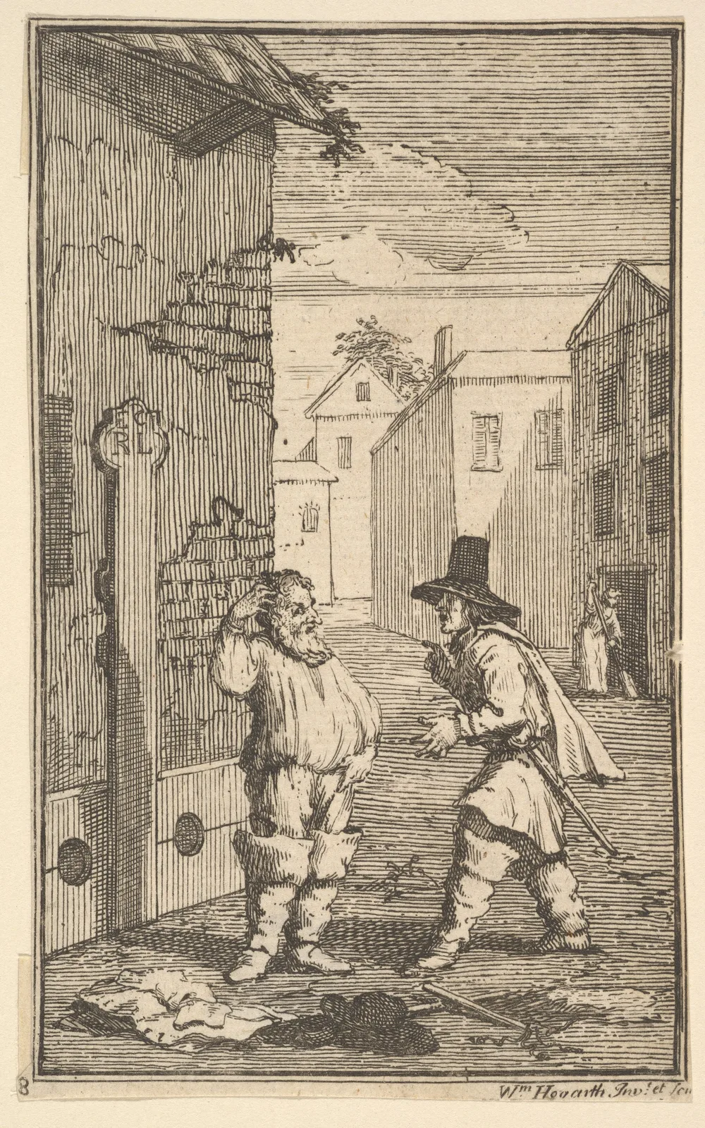 Hudubras and Ralpho Disputing (Seventeen Small Illustrations for Samuel Butler's Hudibras, no. 8)