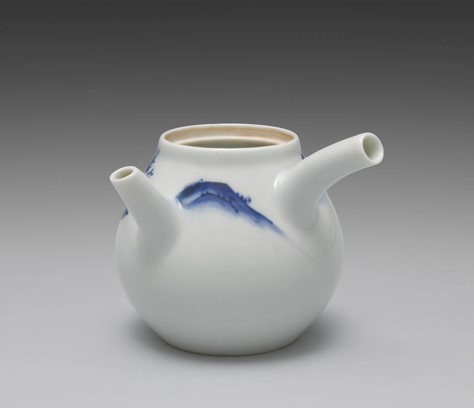 Teapot from Tea Set with Chinese Landscape