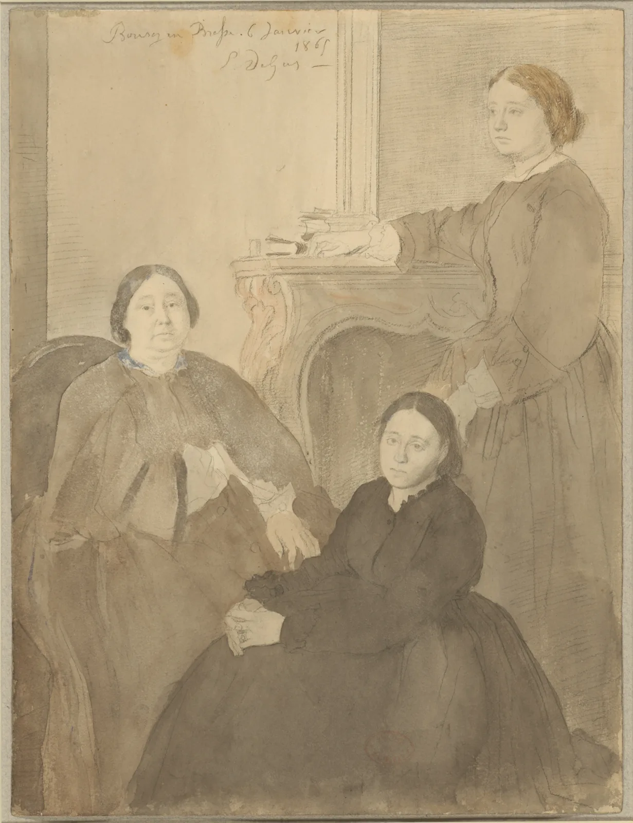 Mme. Michel Musson and Her Daughters, Estelle and Désirée