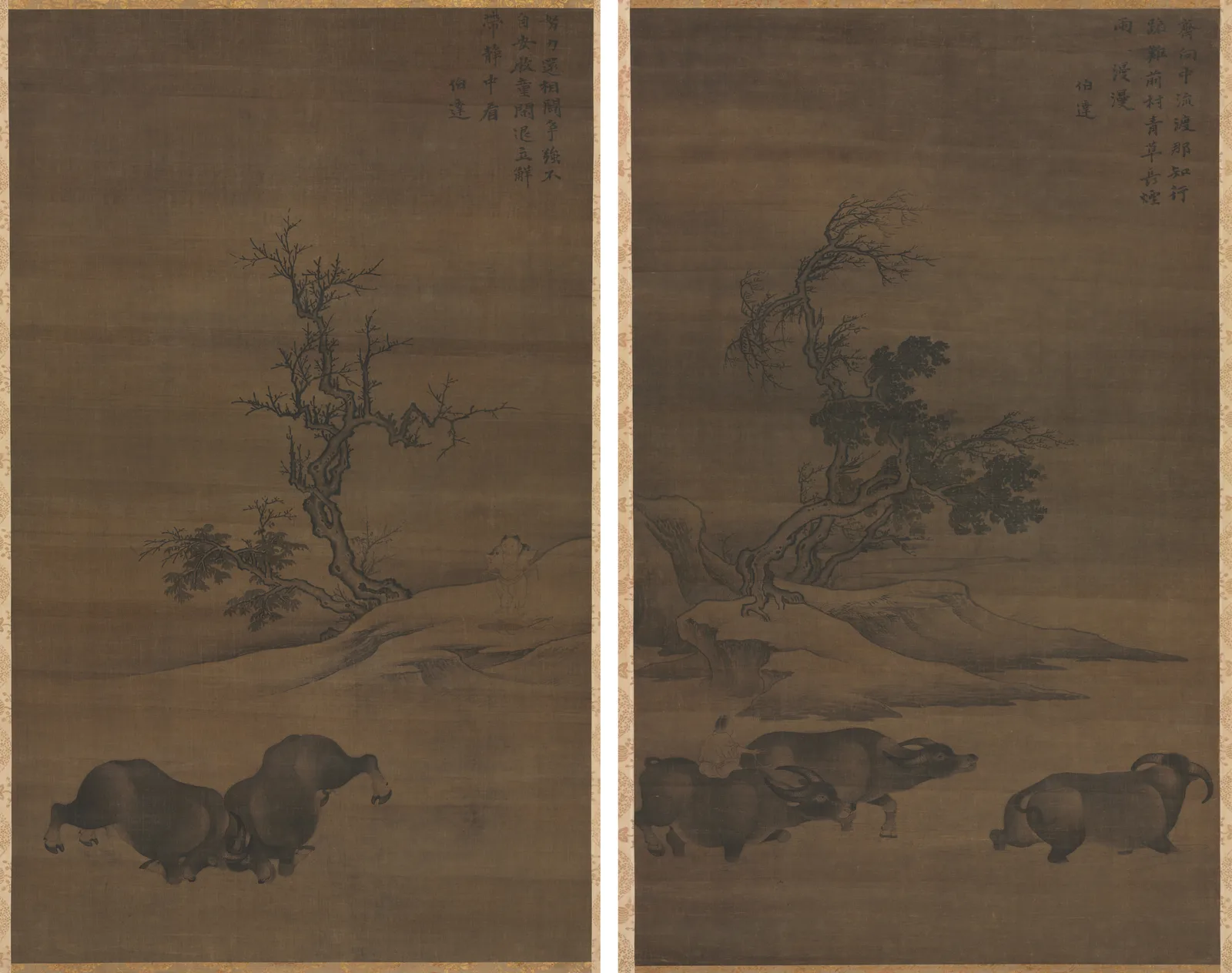Herdboys and Buffalo in Landscapes