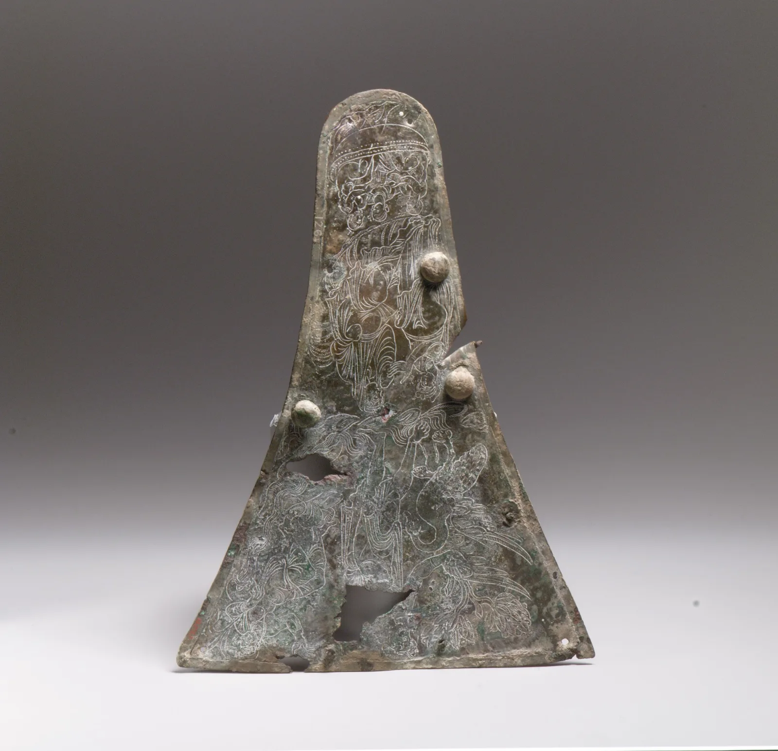 Bronze nose piece from a horse's trappings