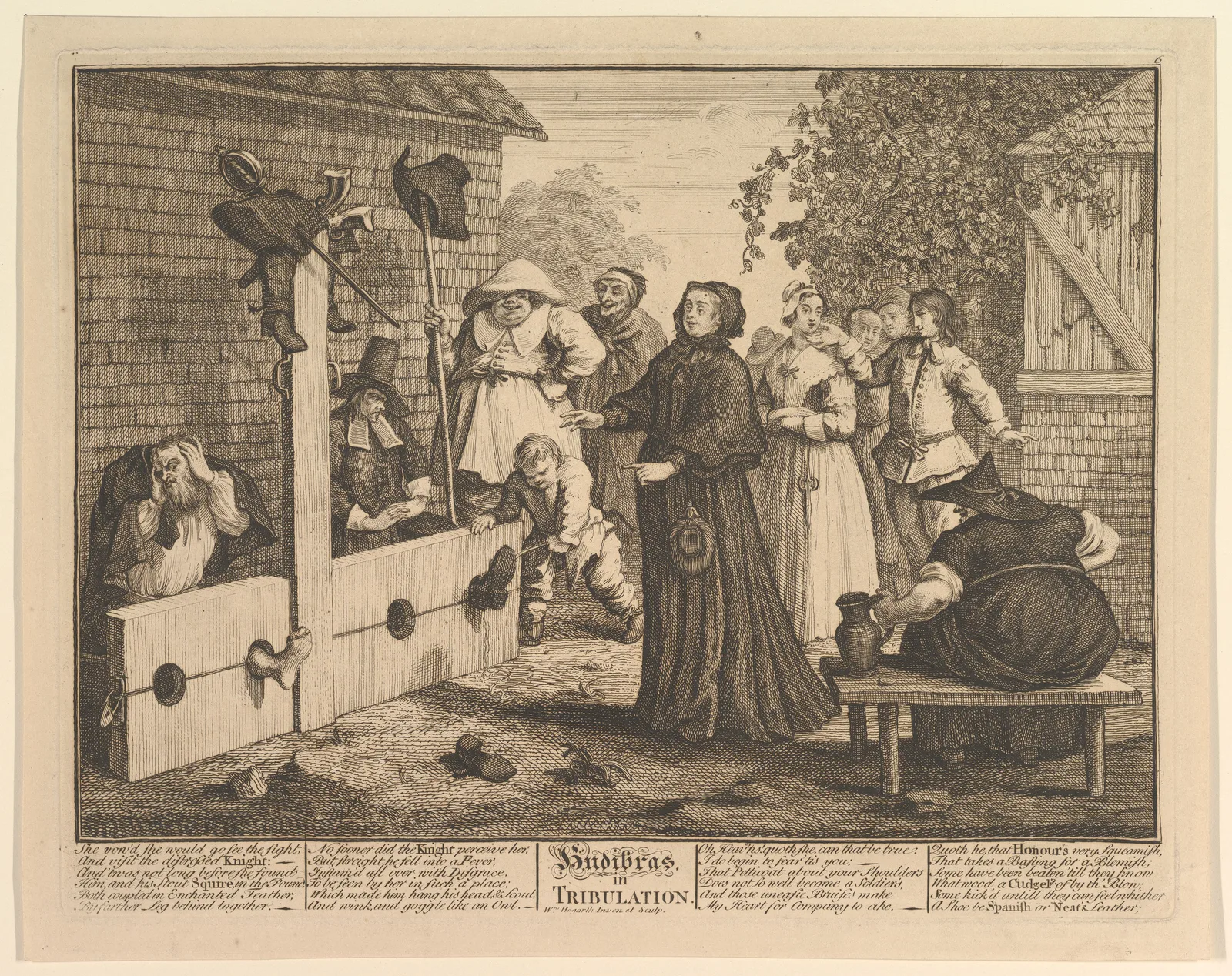 Hudibras in Tribulation (Twelve Large Illustrations for Saumel Butler's Hudibras, Plate 6)