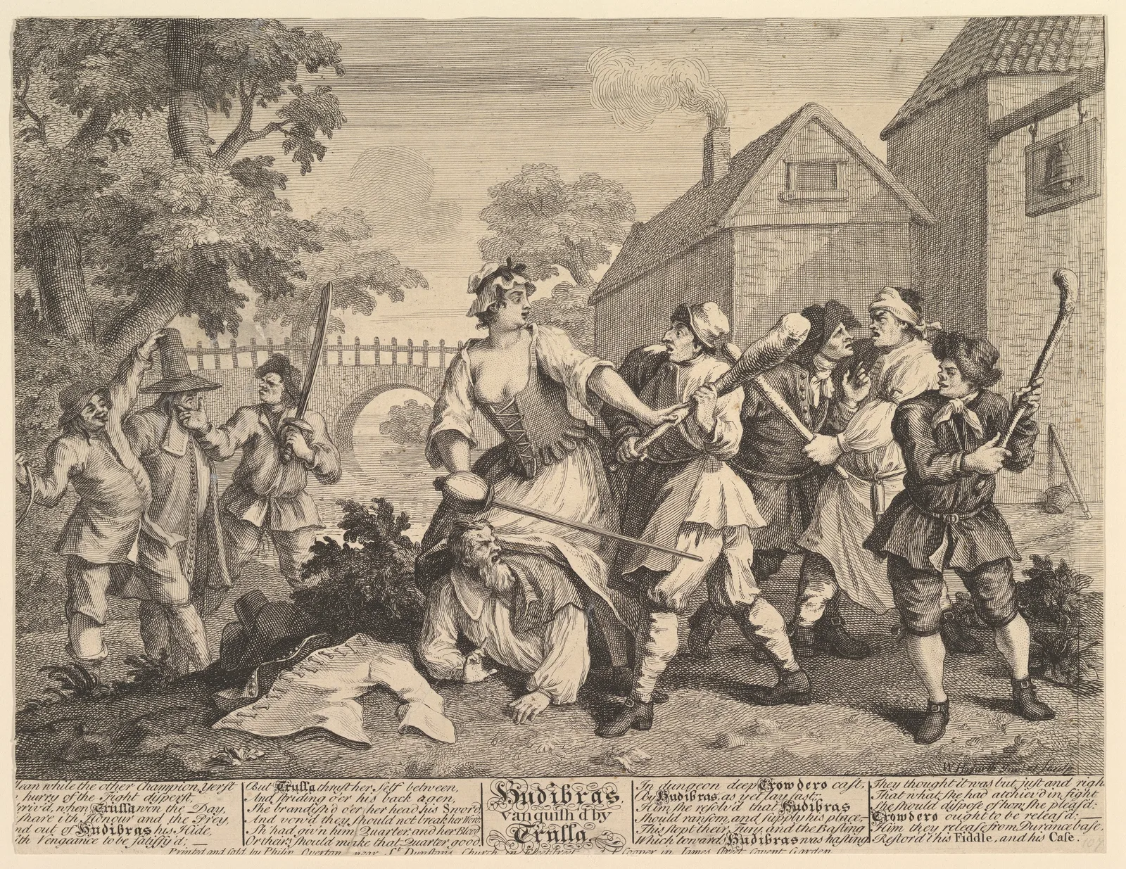 Hudibras Vanquished by Trulla (Twelve Large Illustrations for Samuel Butler's Hudibras, Plate 5)