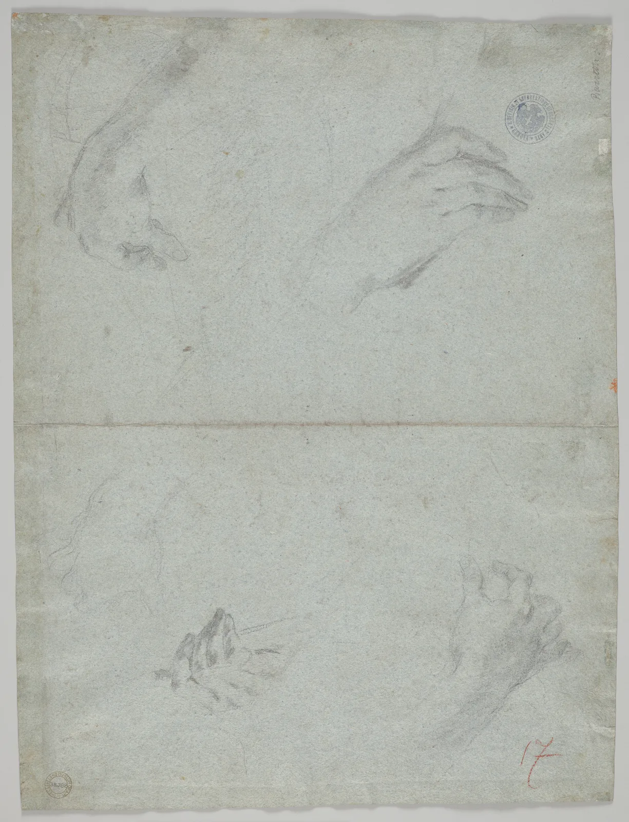 Studies of Hands Playing Instruments (verso)