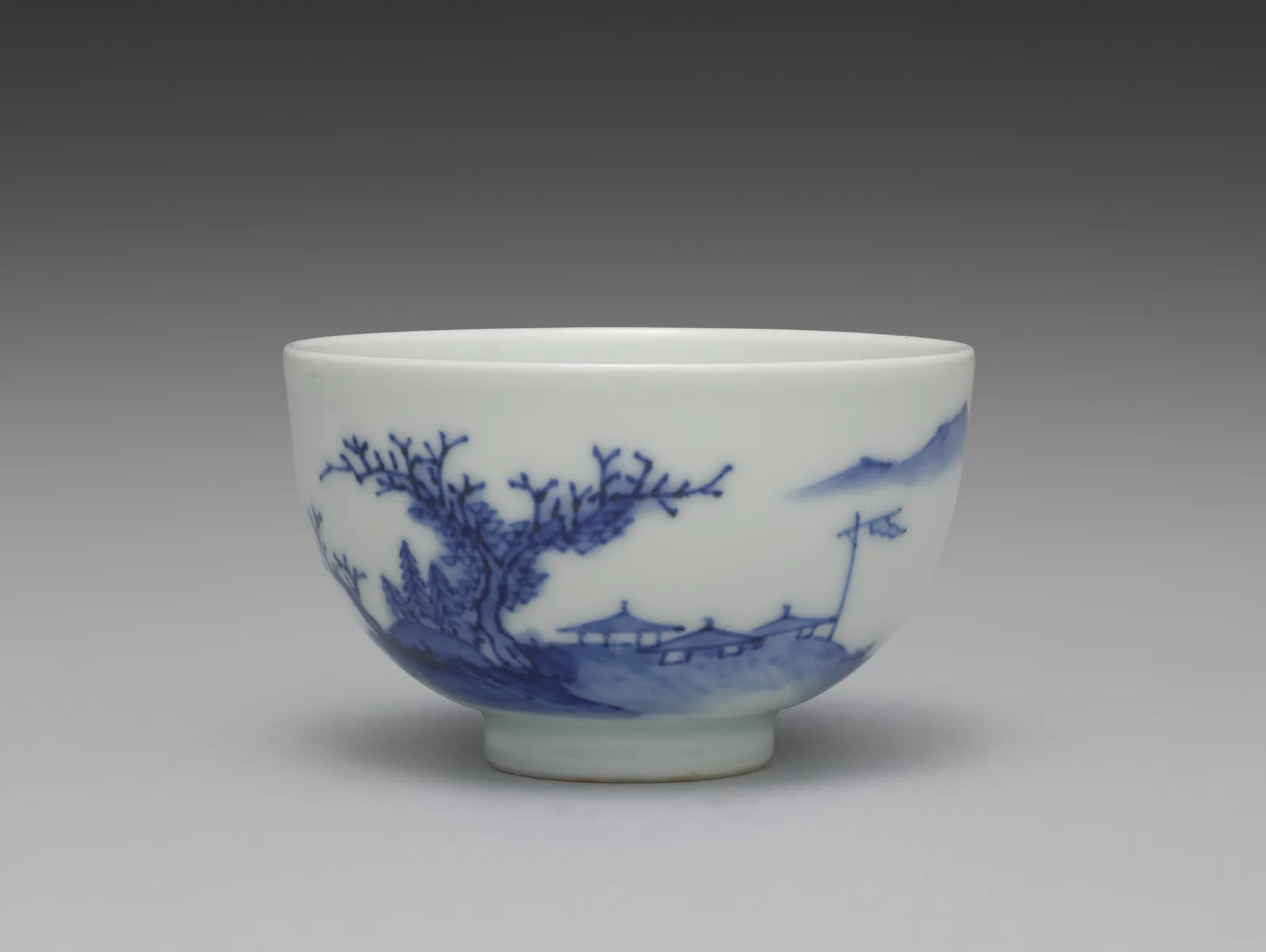 Teacup from Tea Set with Chinese Landscape