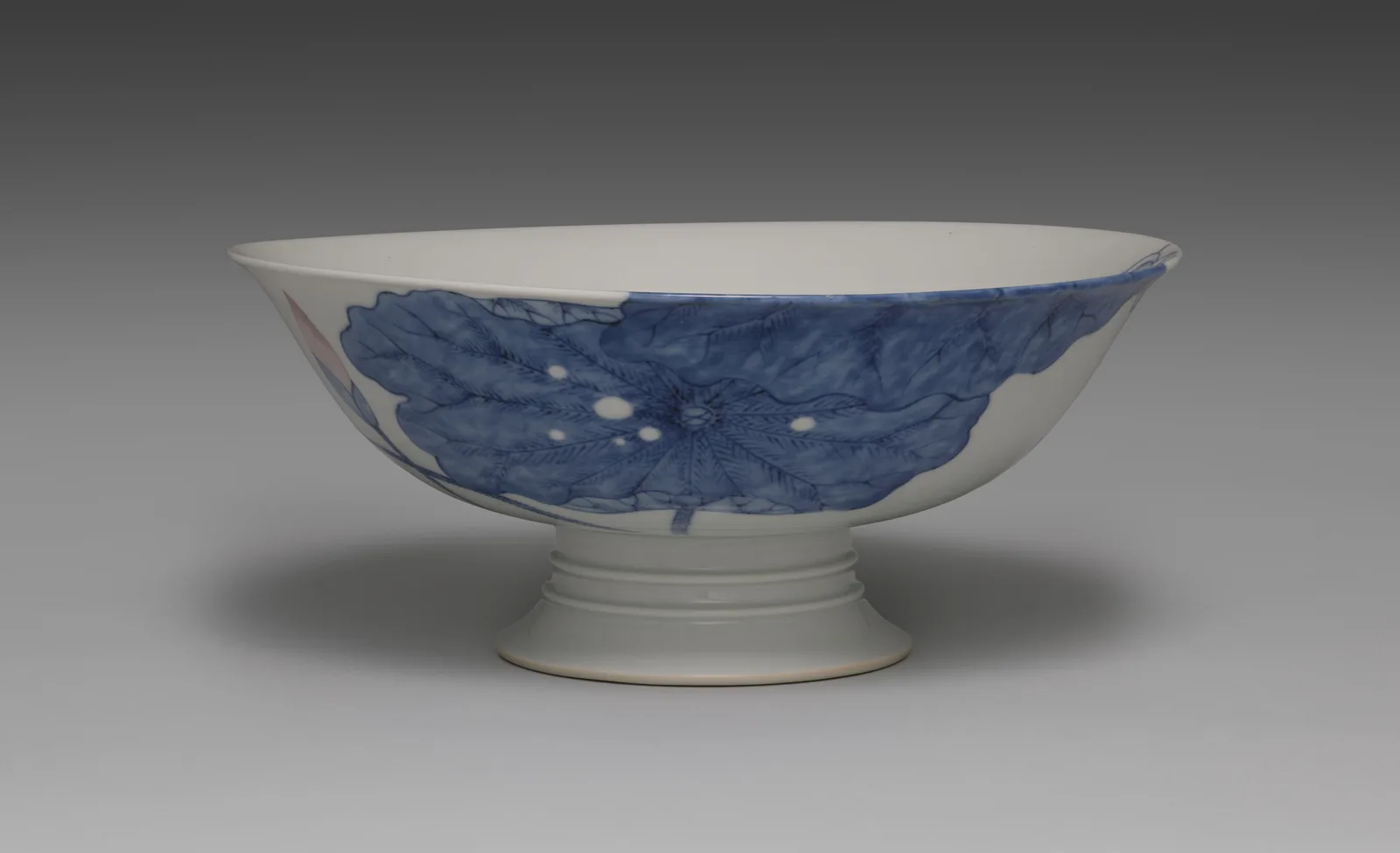 High-Footed Bowl with Lotus Pond