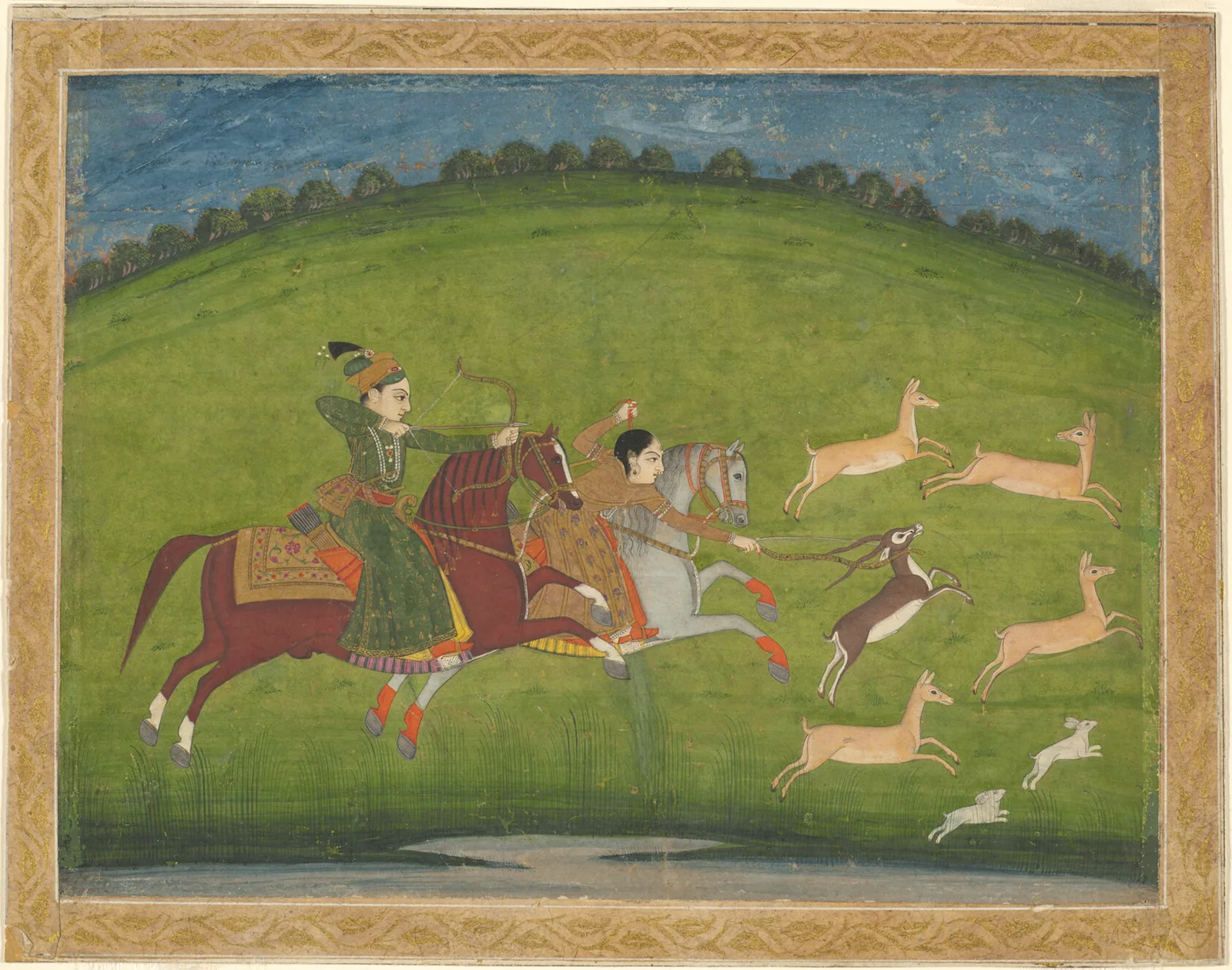 Prince and Princess Hunting Blackbuck