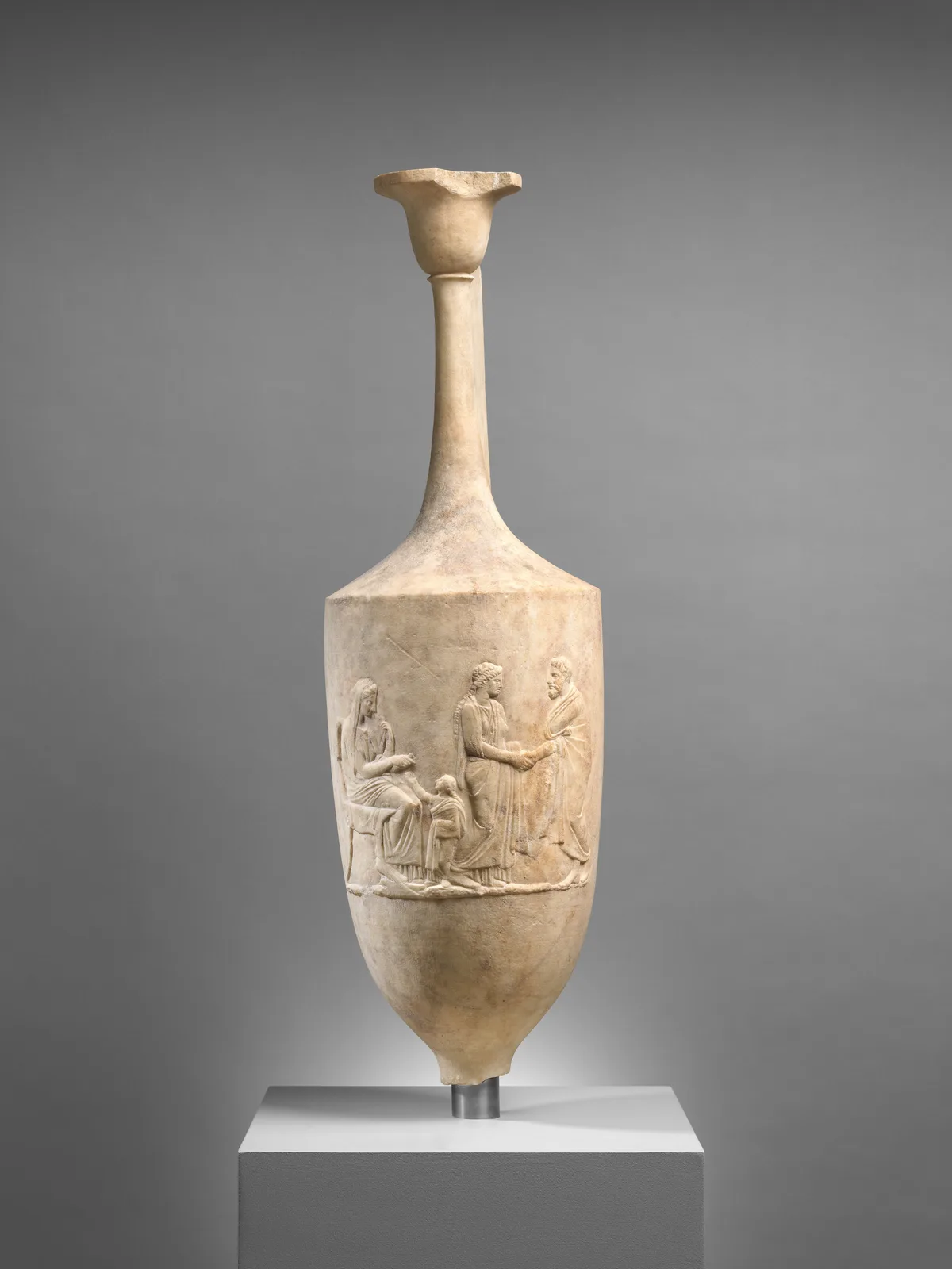 Marble funerary lekythos