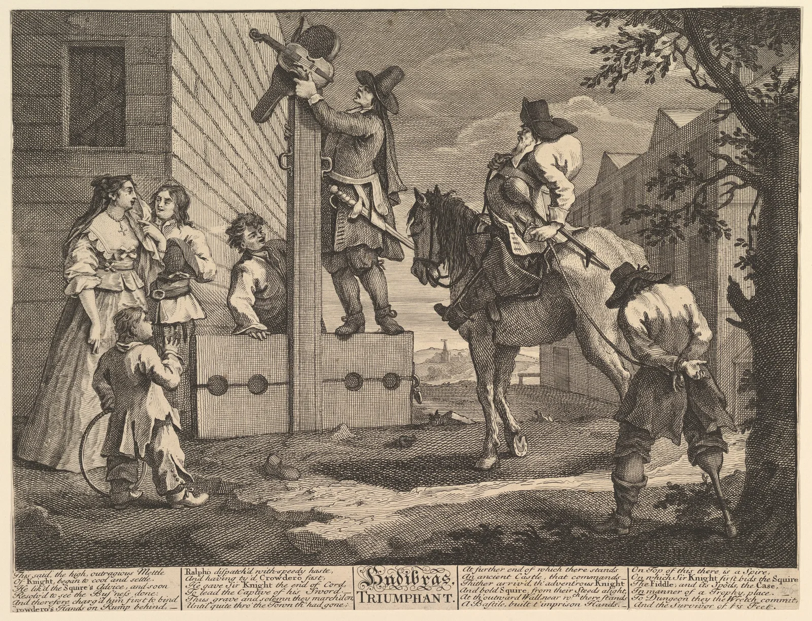 Hudibras Triumphant (Twelve Large Illustrations for Samuel Butler's Hudibras, Plate 4)