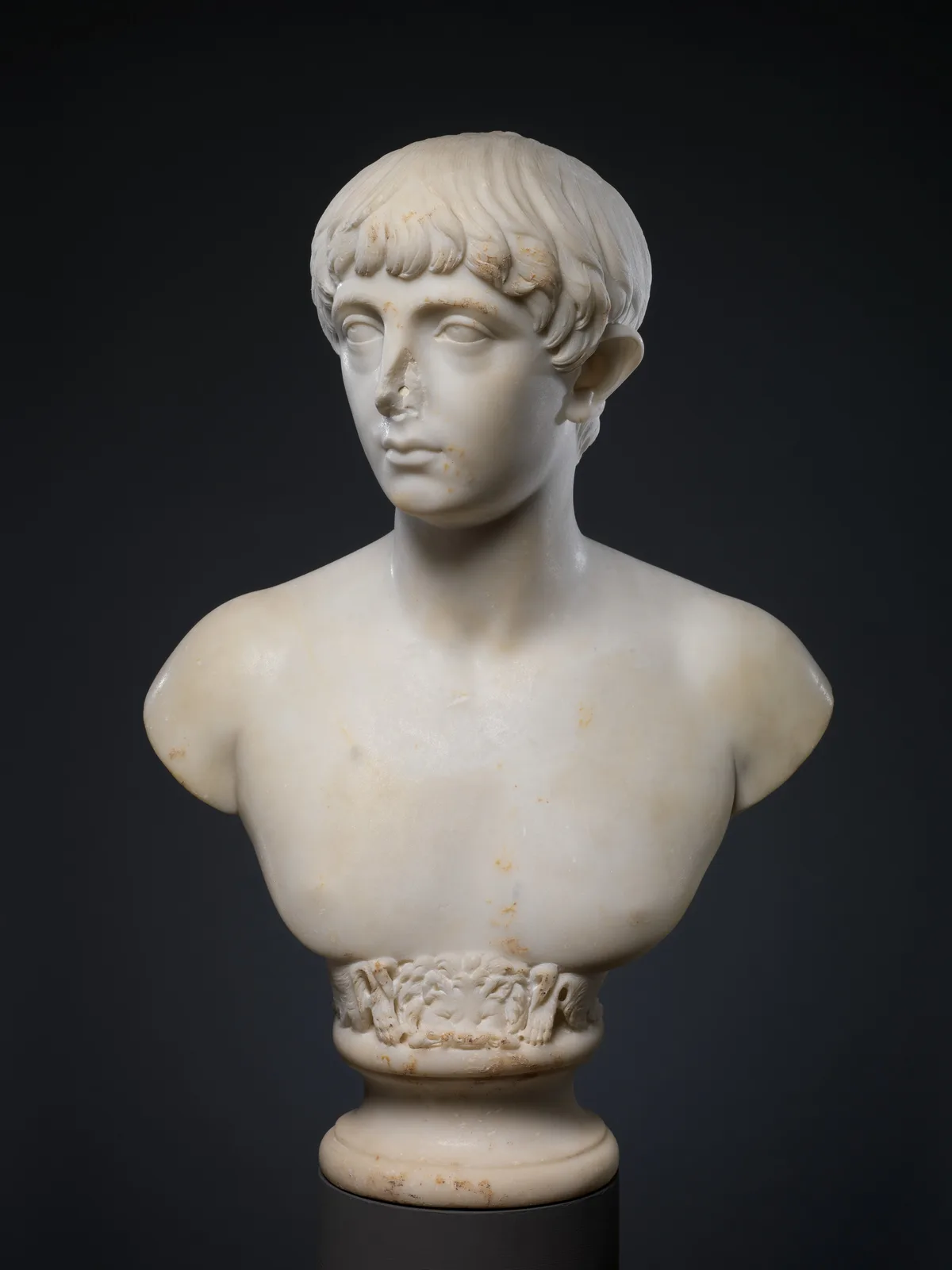 Marble bust of a youth