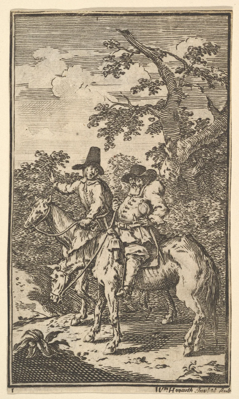 Hudibras Sallying Forth (Seventeen Small Illustrations for Samuel Butler's Hudibras, no. 1)