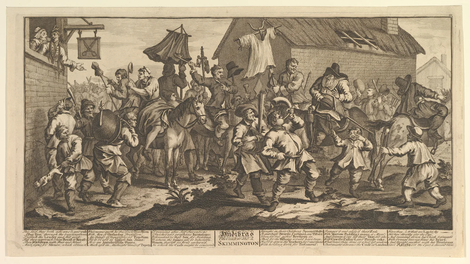 Hudibras and the Skimmington (Twelve Large Illustrations for Samuel Butler's Hudibras, Plate 7)